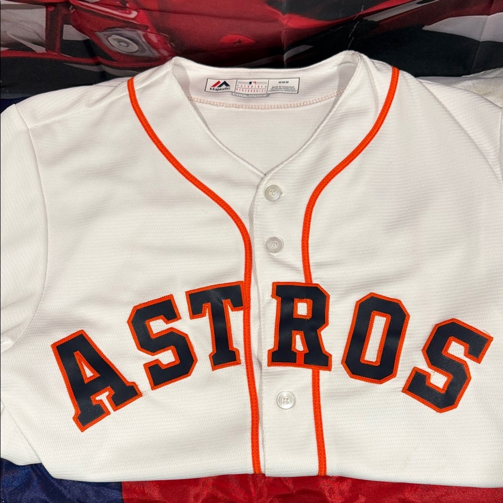 Majestic Astros White and Orange Jersey